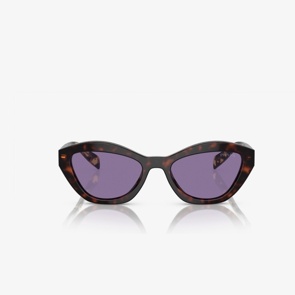 Prada A02S 17N50B 52 Havanna Violet Mirror Sunglasses PRA02S